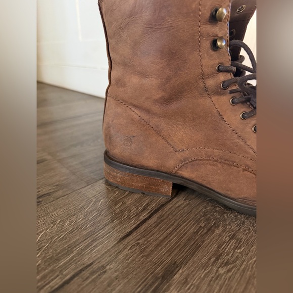 Born Boreen Boots Women's Size 8.5 Brown Leather Rustic Lace Up Combat Boots - Picture 6 of 13